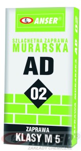 Zaprawa murarska AD 02 25kg