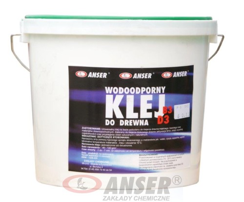 Anser - Klej wodoodporny do drewna D3 5kg