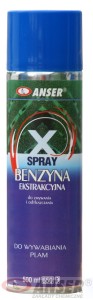 BENZYNA Ekstrakcyjna w aerozolu  Spray 0,5L , zmywacz i odtłuszczacz