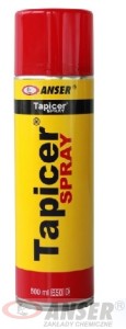 Klej TAPICER  spray aerozol 500ml skóra ,skay ,alkantara ,eko-skóra ,tkaniny